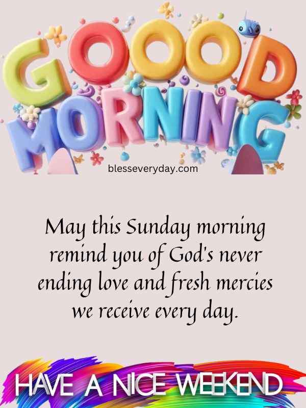 Sweet Good Morning Sunday Blessings