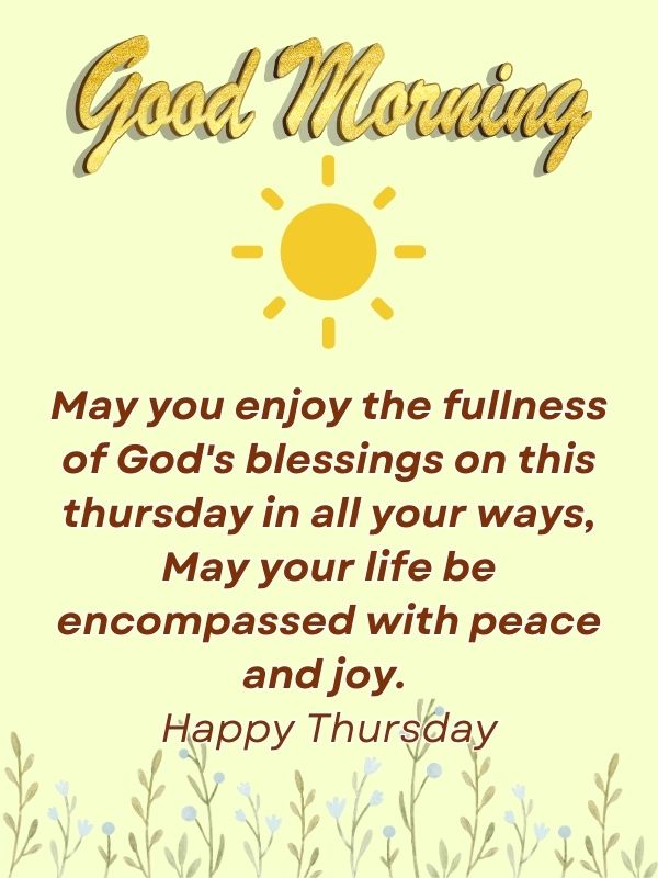 Good morning thursday blessing