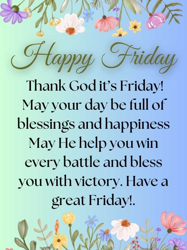 Friday morning prayer with happy friday