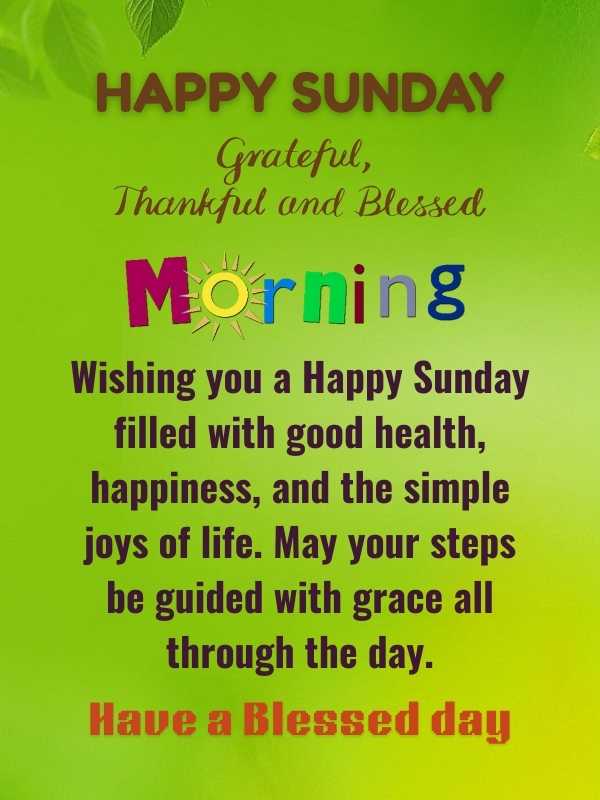Happy Sunday Blessings