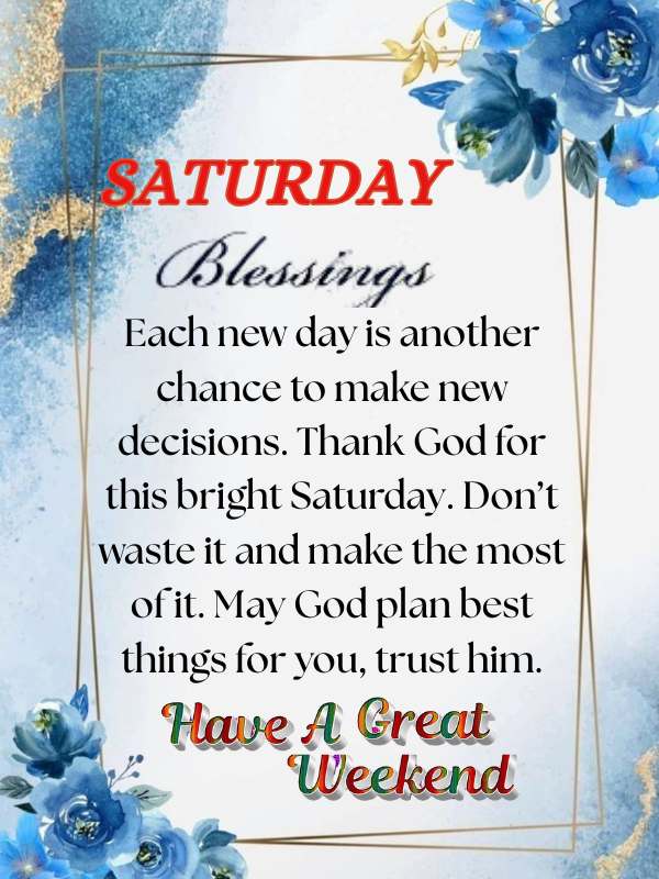 An inspiring Saturday and blessings