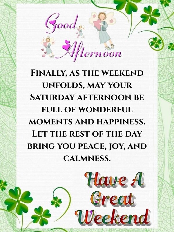 beautiful good afternoon weekend blessings with flower background